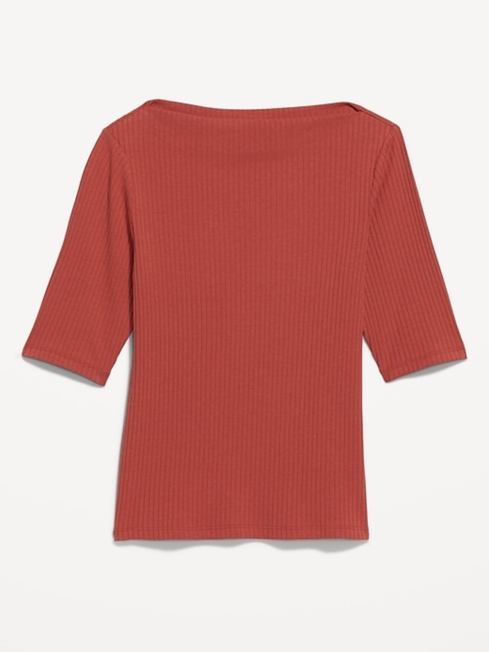 Old Navy Ribbed Short Sleeve Top in Rust